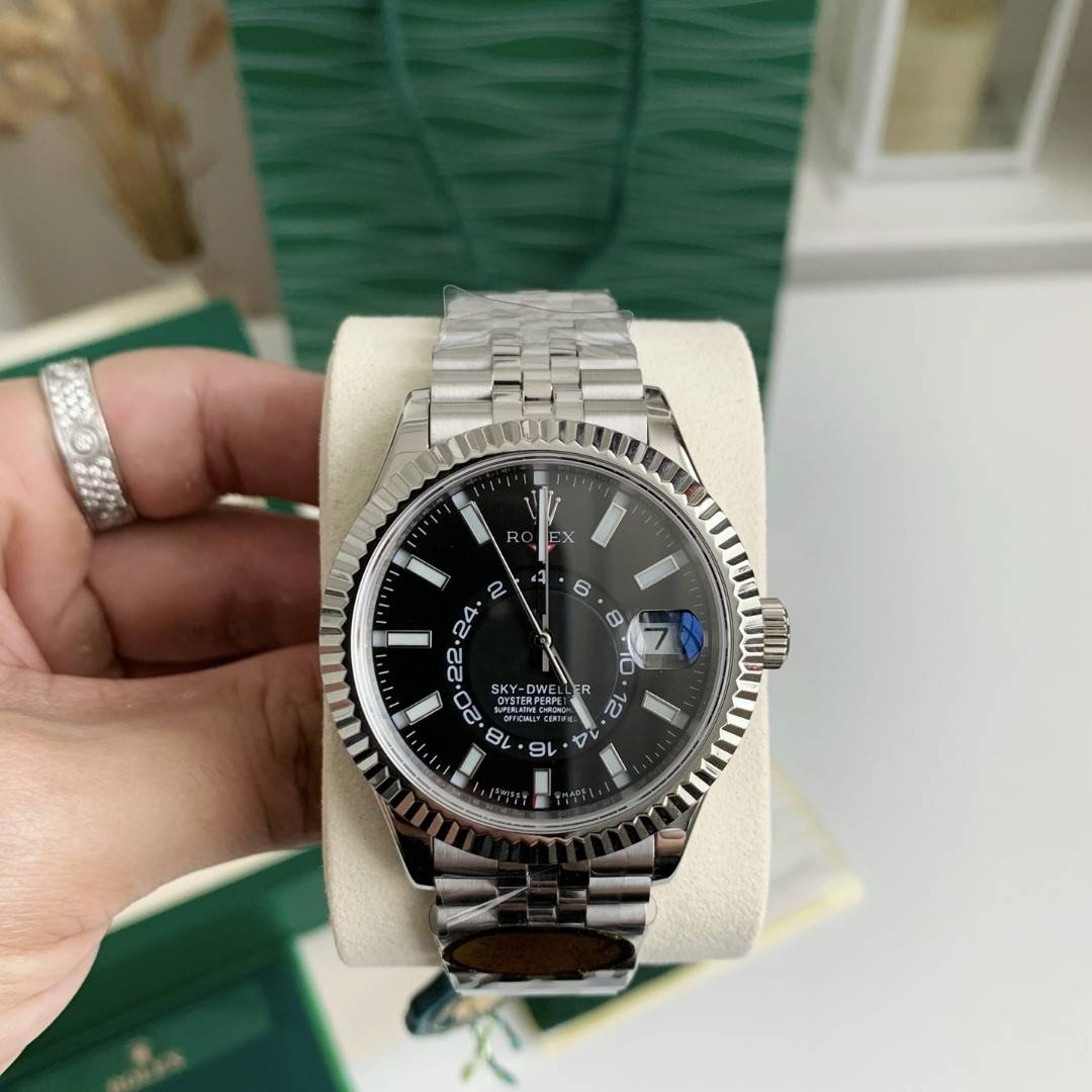 Rolex Navigator Series men''s watch Dual time zone/100 meters waterproof,42mm