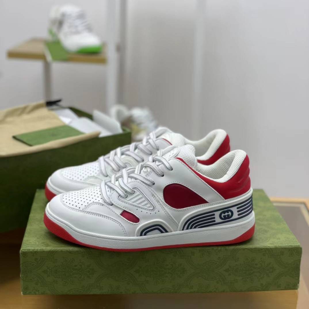 GU*Isneakers Cowhide+Breathable mesh