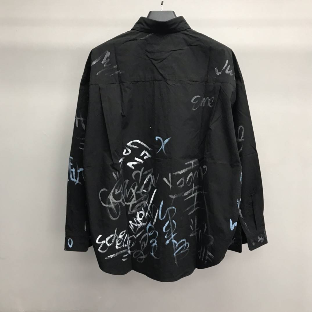 Balenciaga BLCG graffiti long-sleeved shirt