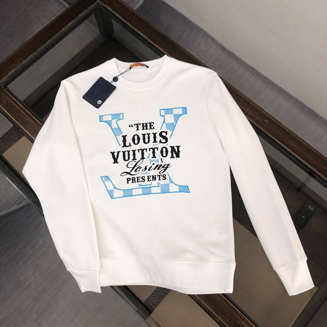 Louis Vuitton 2023 new autumn and winter couples style round neck sweatshirt