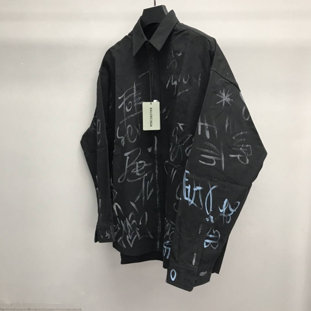 Balenciaga BLCG graffiti long-sleeved shirt