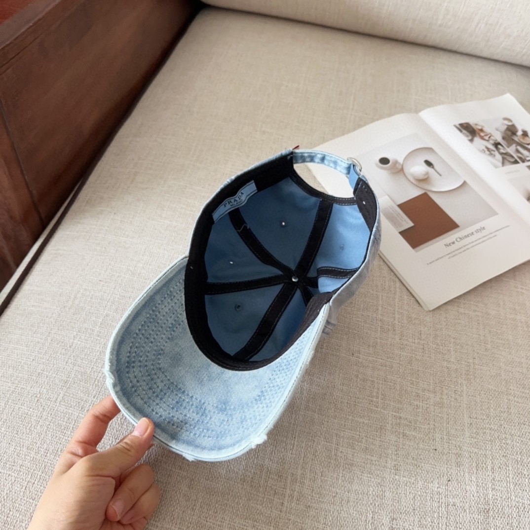 [#4813] Prada baseball cap peaked ca p hat