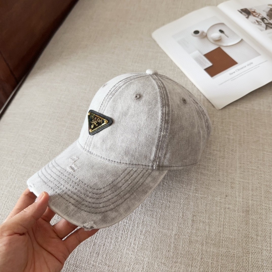 [#4809] Prada baseball cap peaked ca p hat