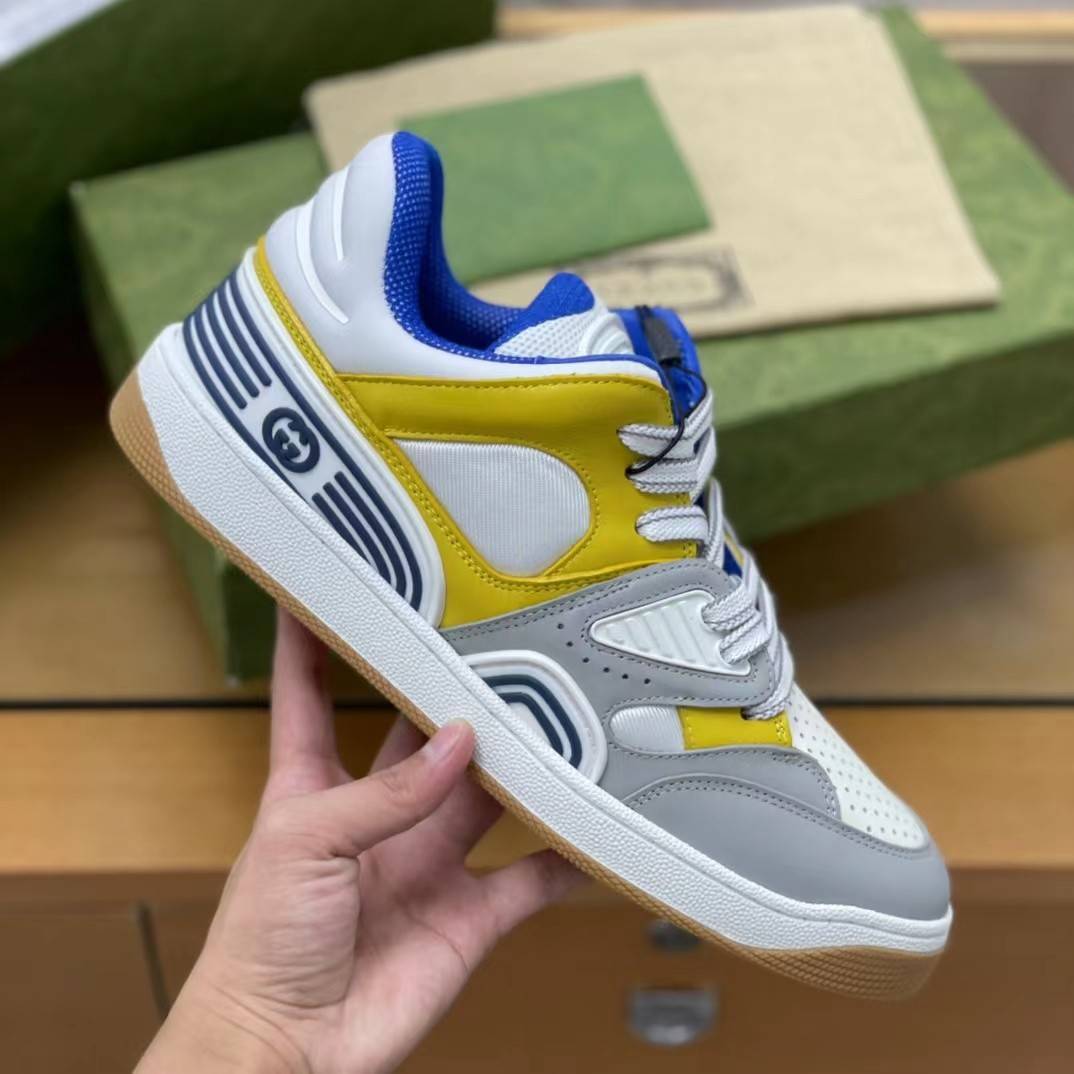 GU*Isneakers Cowhide+Breathable mesh