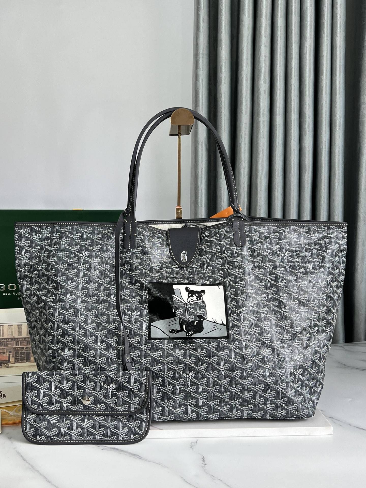 Goyard Saint Louis GM special painted Dou style shopping bag