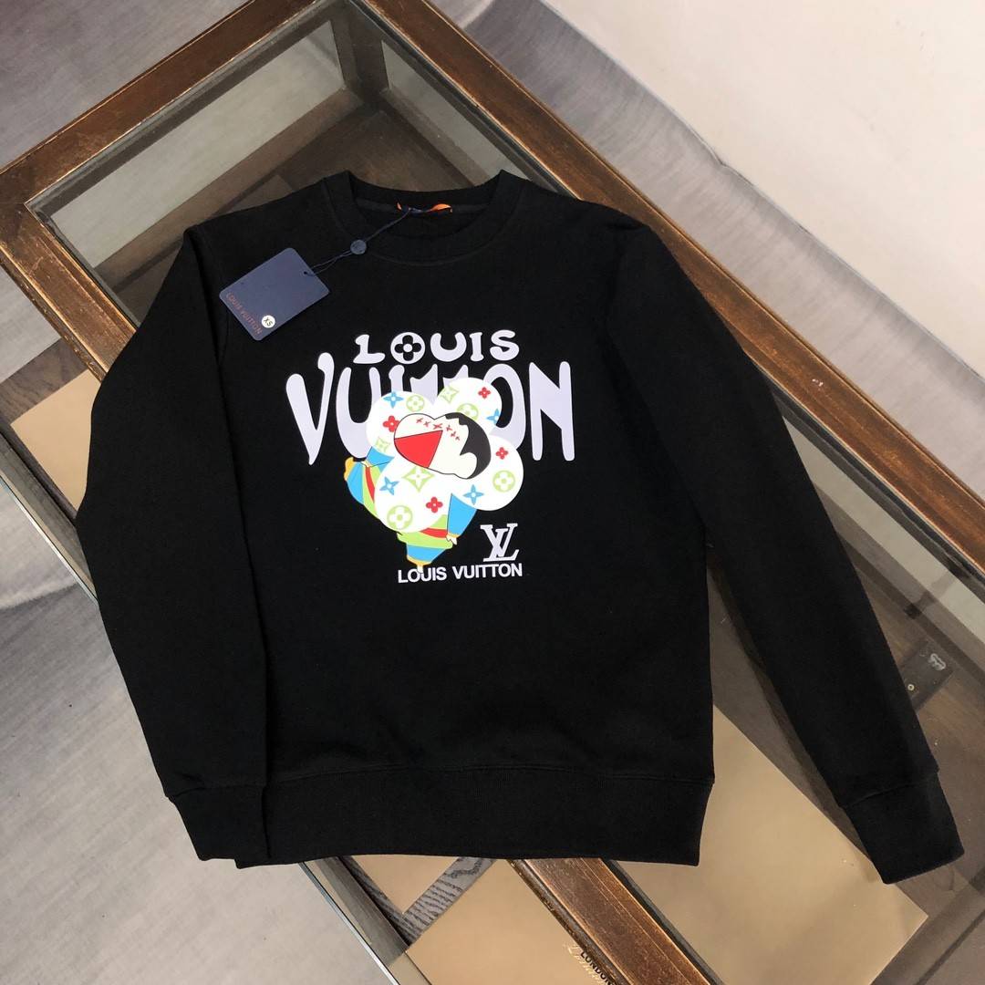 Louis Vuitton 2023 new autumn and winter couples style round neck sweatshirt
