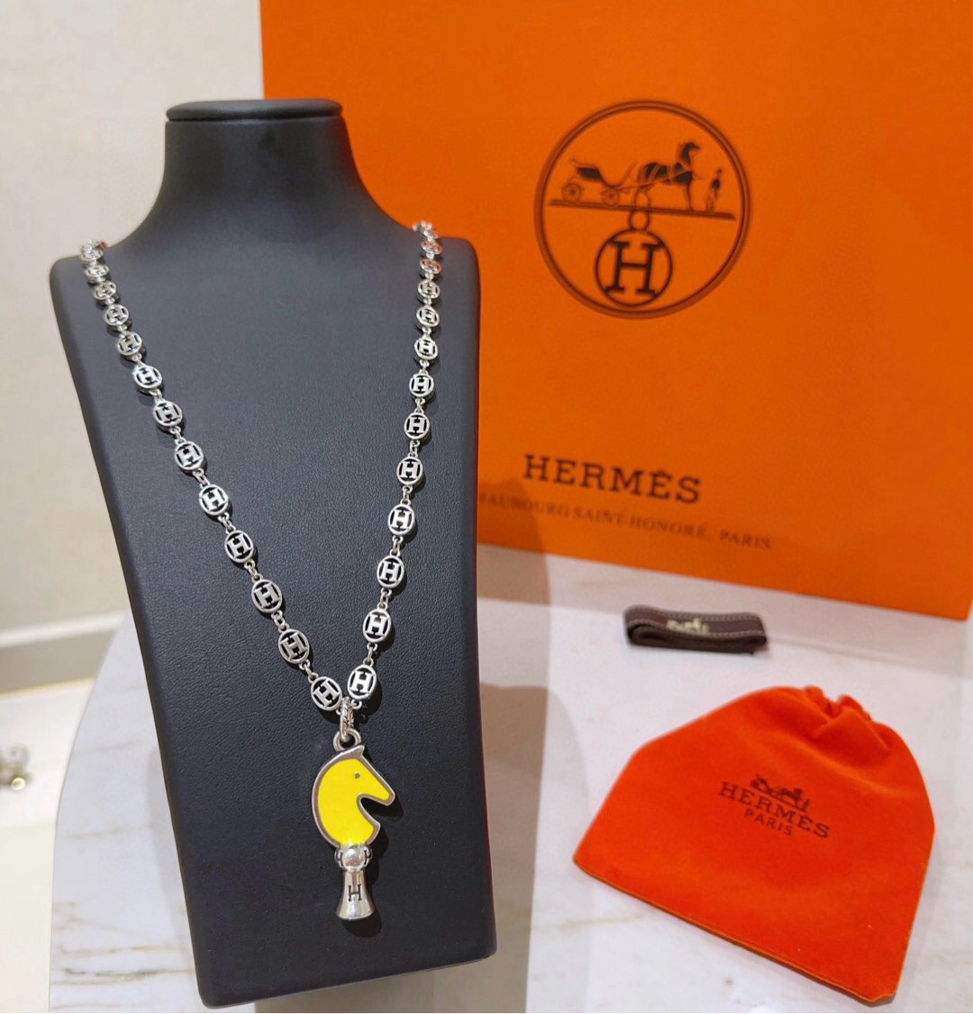 Hermes horse necklace pig nose H necklace series jewelry imported materials customized must-have for men and women!