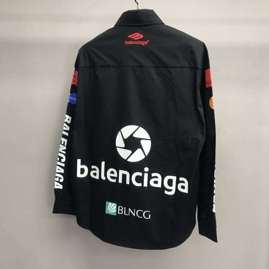 Balenciaga LOGO LOGO racing style long sleeve shirt