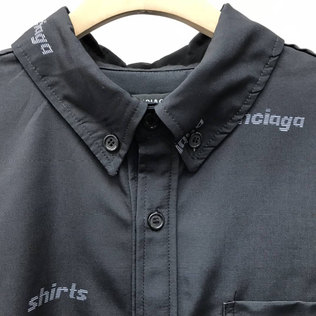 Balenciaga bullet screen short sleeve shirt