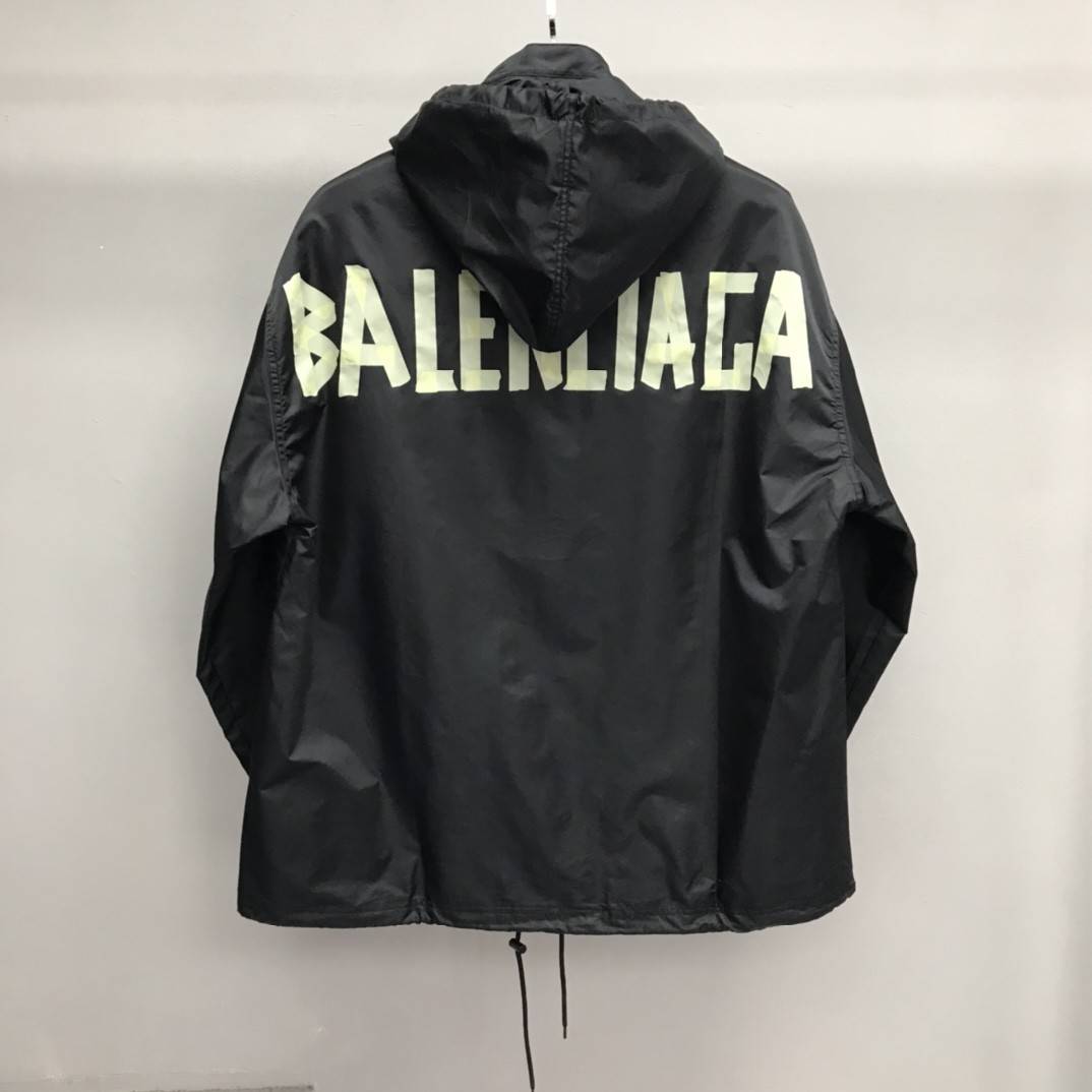 Balenciaga masking tape trench coat