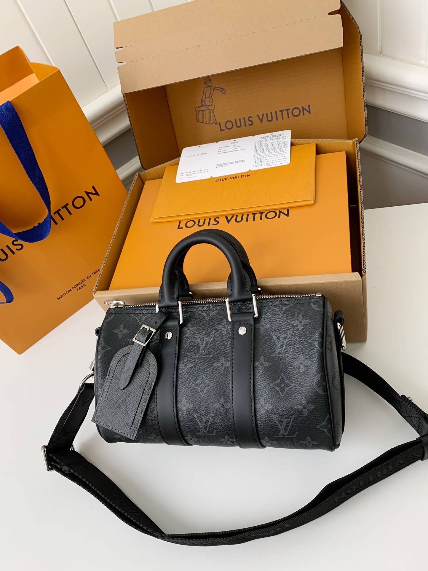 L*V KEEPALL BANDOULIERE 25 Handbag M46271, Top quality Size: 25 * 15 * 11cm