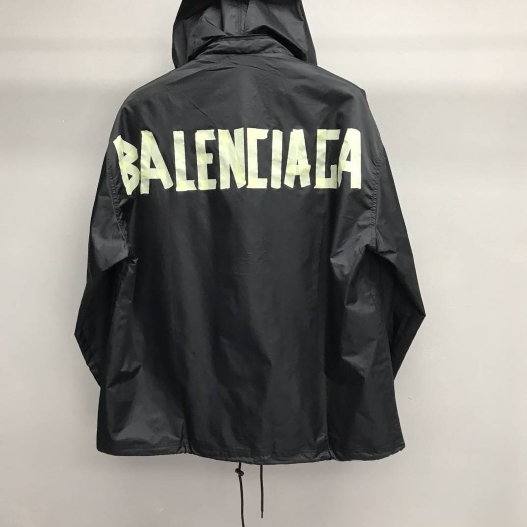 Balenciaga masking tape trench coat