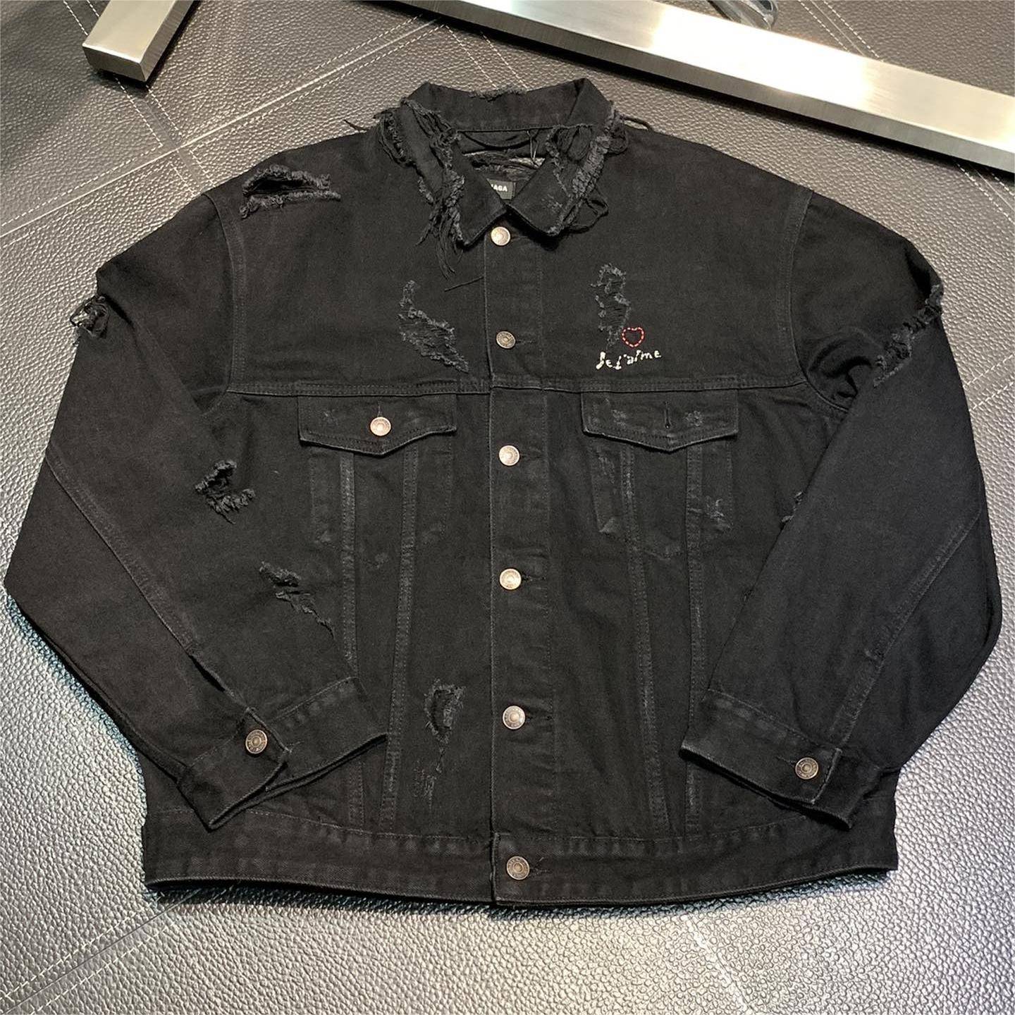 Balenciaga ripped denim jacket