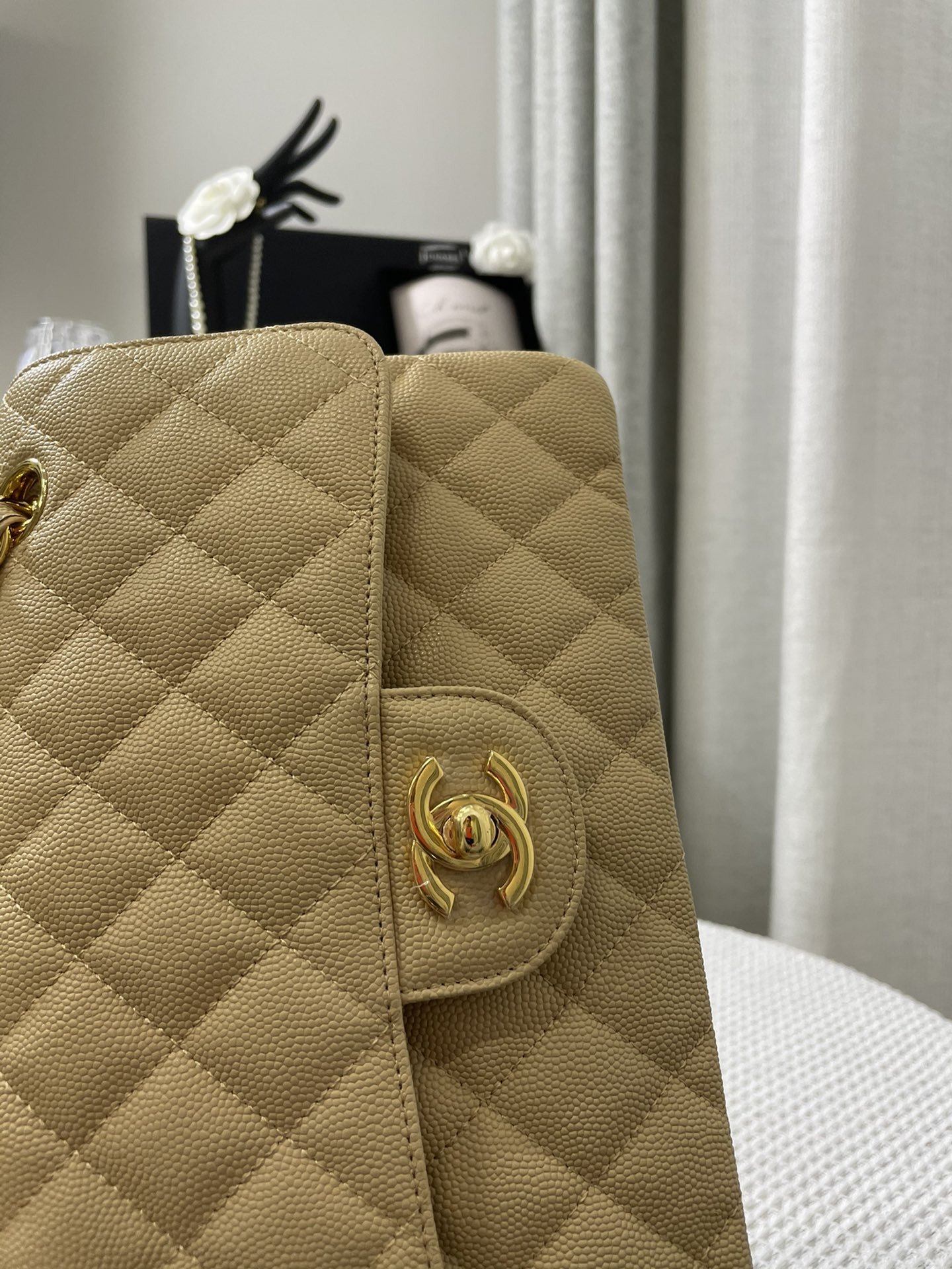 Chanle Small Classic Handbag Gold Hardware