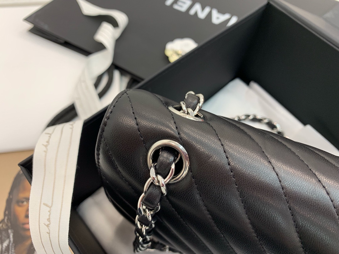 Chanle Classic Flap Bag With Chevron Quilting-lambskin Leather