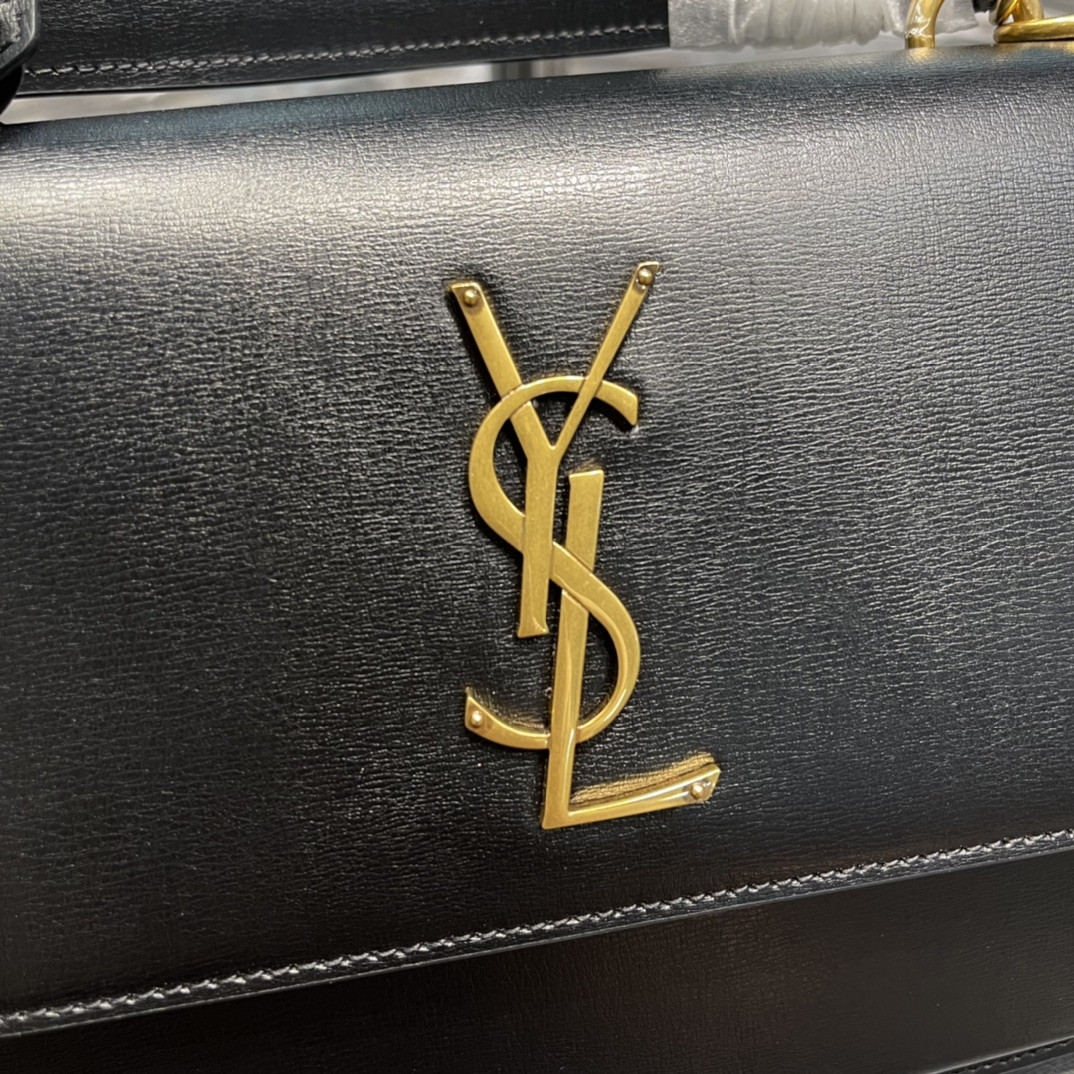 Ysl Sunset Medium Top Handle In Smooth Leather