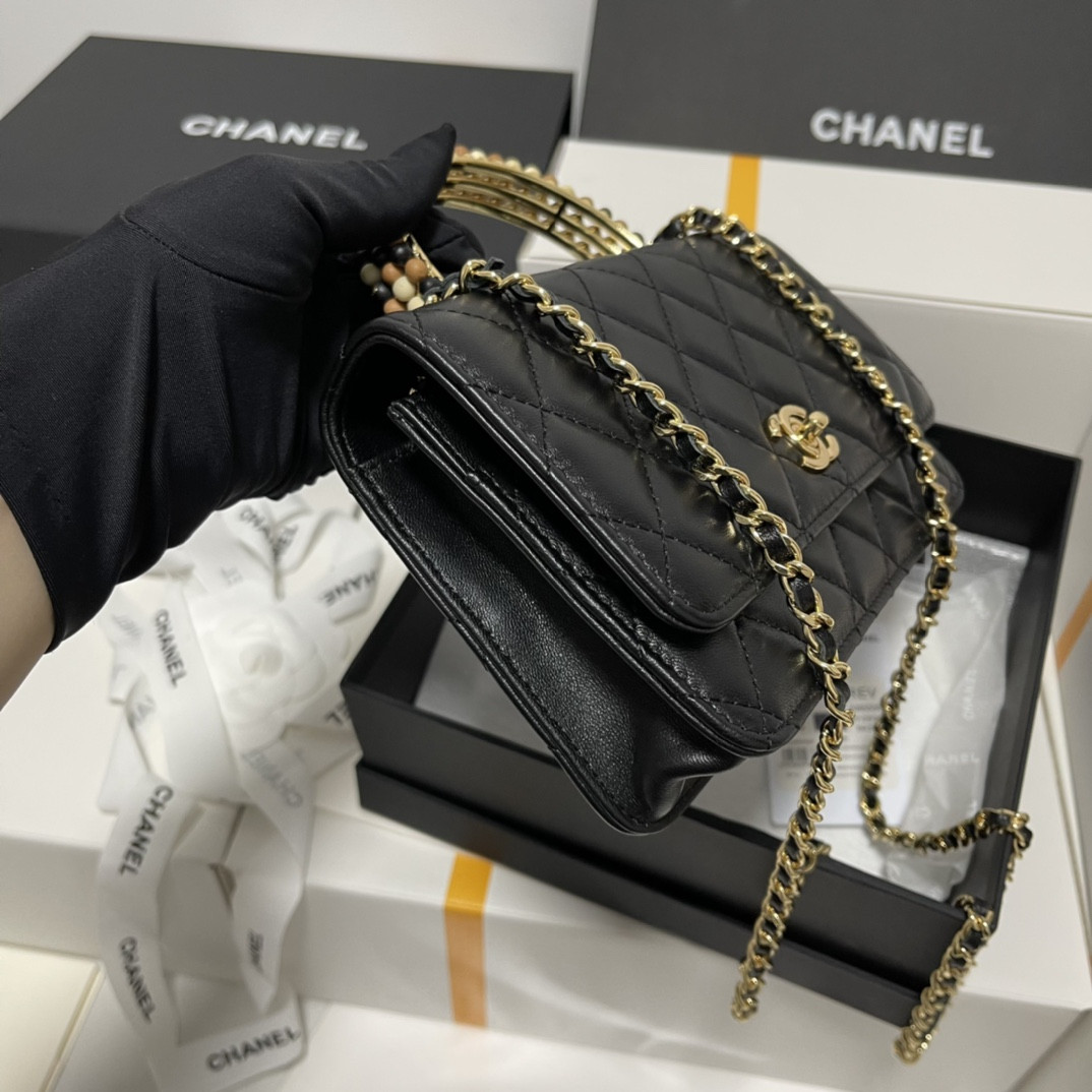 Chanel Wooden Bead Handle Bag