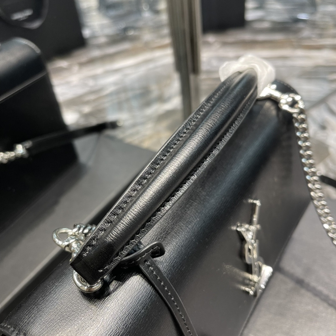 Ysl Sunset Medium Top Handle In Smooth Leather
