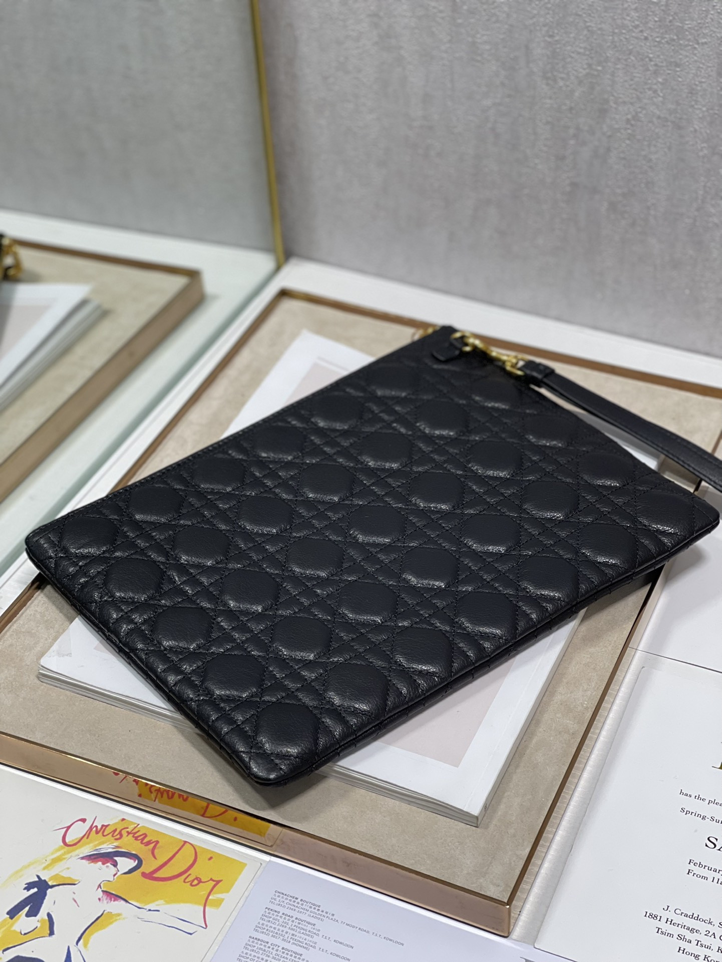 Large Dior Caro Daily Pouch