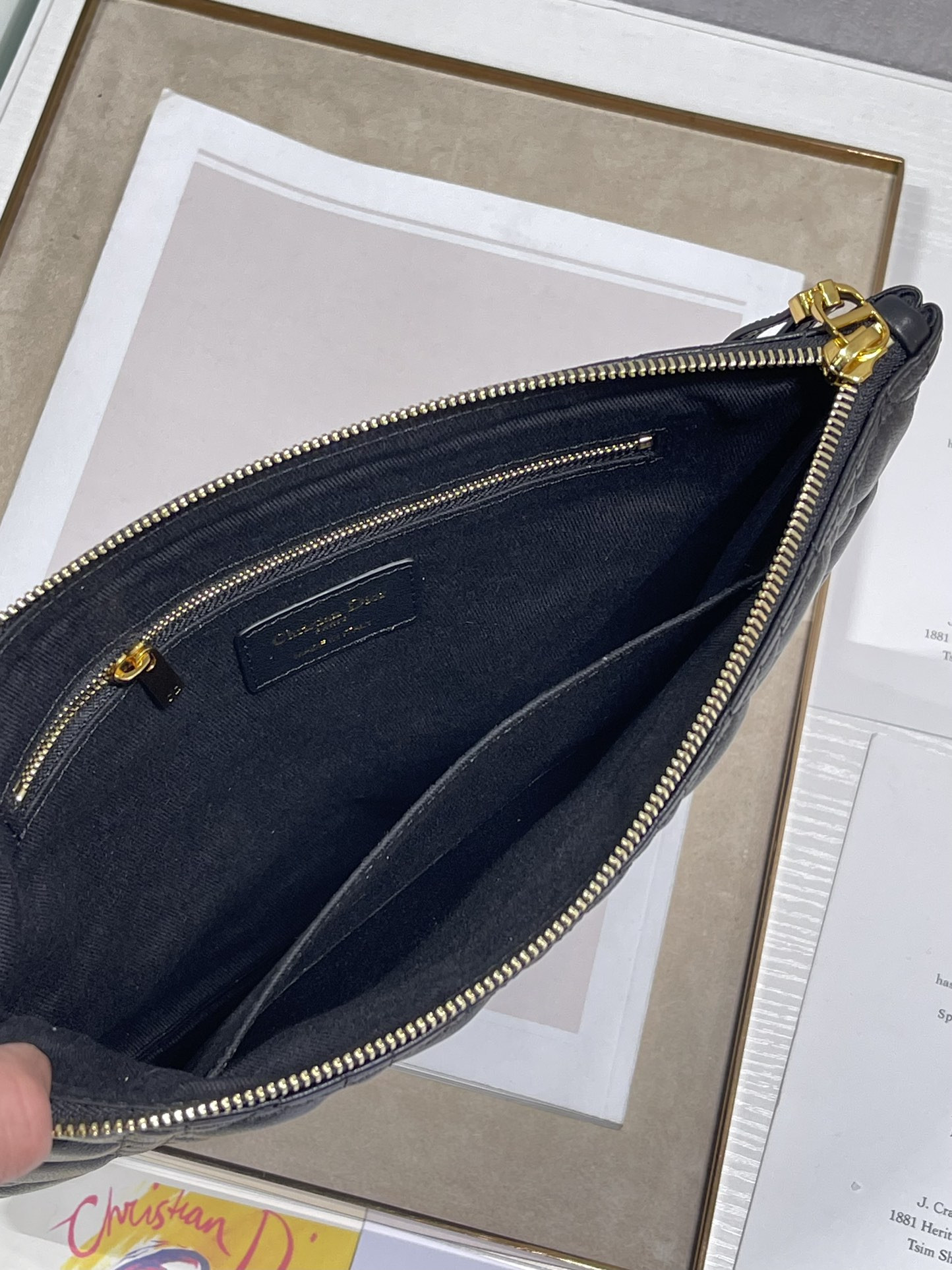 Large Dior Caro Daily Pouch