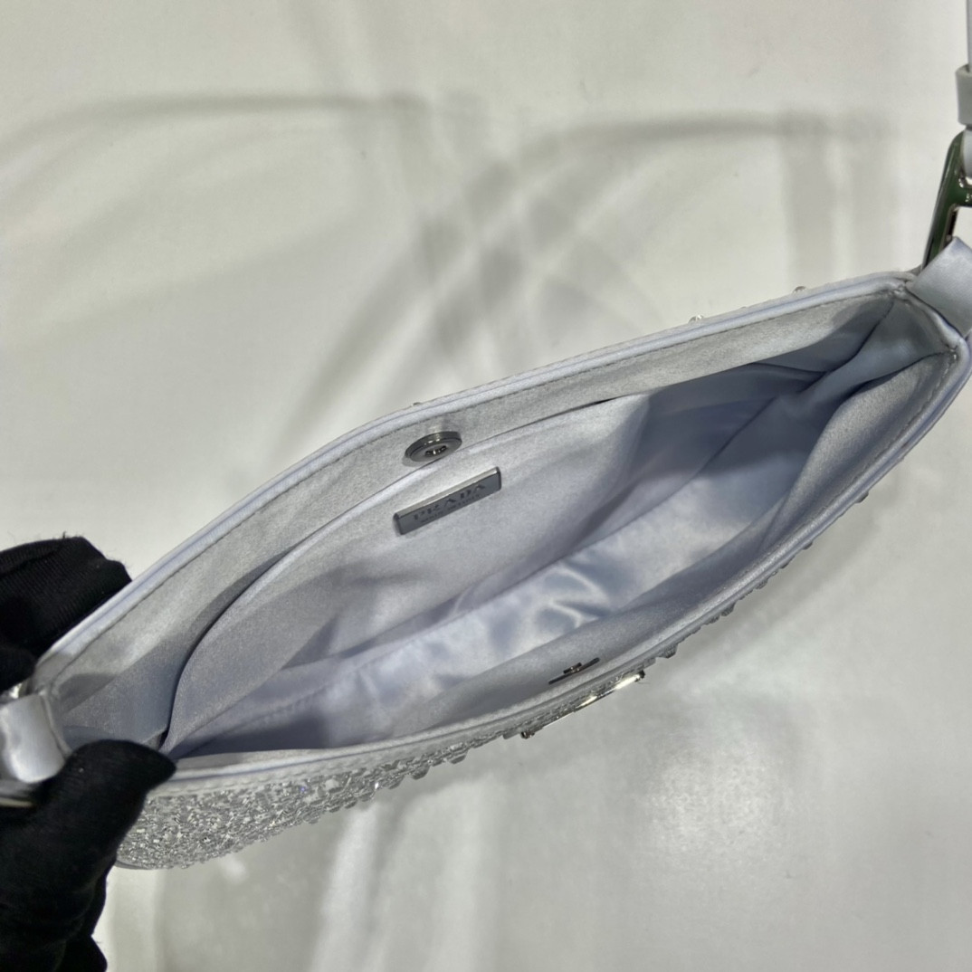 Prada Cleo Satin Bag With Crystals