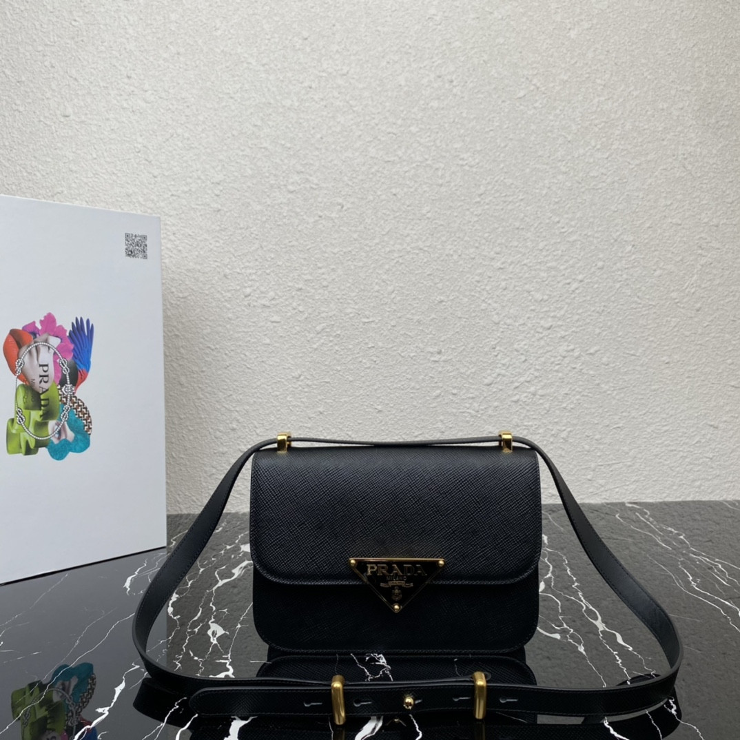 Prada Emblème Saffiano Shoulder Bag